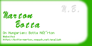 marton botta business card